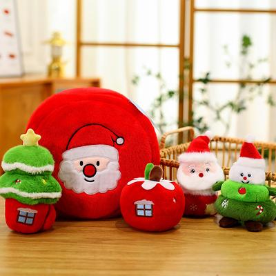 New Christmas Series Plush Toys Decorated Christmas Socks Gift Box Holiday Gifts Snowman Christmas Tree