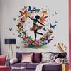 Dream Creative Sticker Butterfly Elf Girl Wall Sticker Self-adhesive Bedroom Living Room Background Decoration Sticker