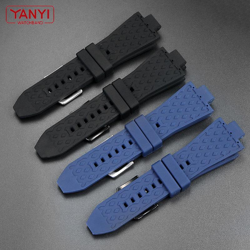 Uhrenarmband aus Silikonkautschuk, konvexe Schnittstelle, 13 mm, für MK MK8184 MK8295 MK8296 MK8445 MK8152, Uhrenarmband für Herrenuhren