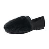 Mao Mao 2025 Korean Style Mink Fur Thick Sole Women's Winter Shoes - Versatile, Comfortable, Plus Velvet, Ideal for Pregnant Women