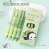 4 Pcs/Set Kawaii Panda Automatic Pencil Cute 0.5mm Black Lead Soft Touch Writing Mechanical Pencils Student School Stationery