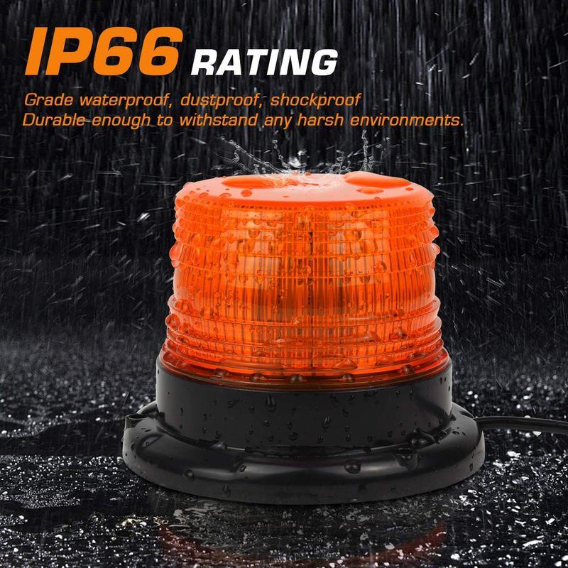 Car Truck Roof Top Warning Light Emergency LED Strobe Light Flashing Beacon With Magnetic Base For Security Auto 12V 24V