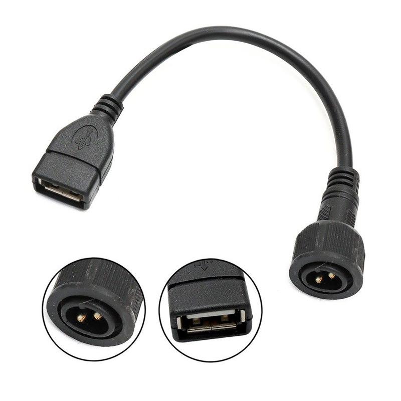 USB Female to 2Pin Solar Light Panel Connector Wire Outdoor 2 Core Male Female Adapter Projection Waterproof Conversion Line