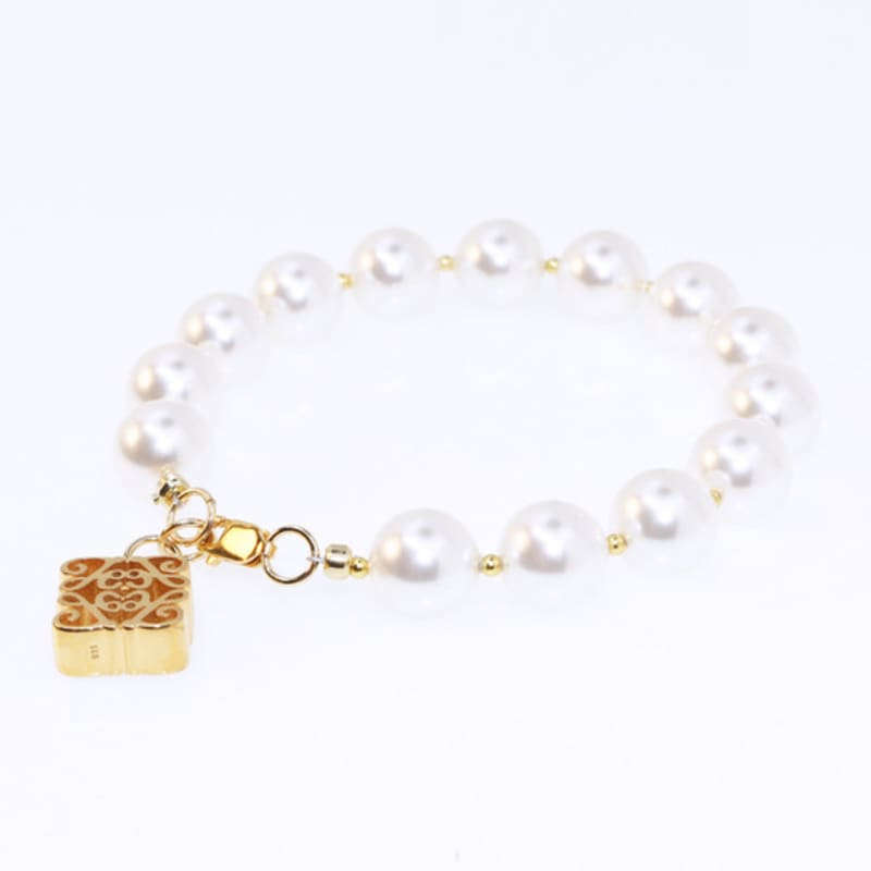 jewelCOUNTY Grande Anagram Pearl Bracelet[92.5Silver]