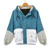 Chaqueta extragrande de pana de manga larga para mujer, abrigo cortavientos