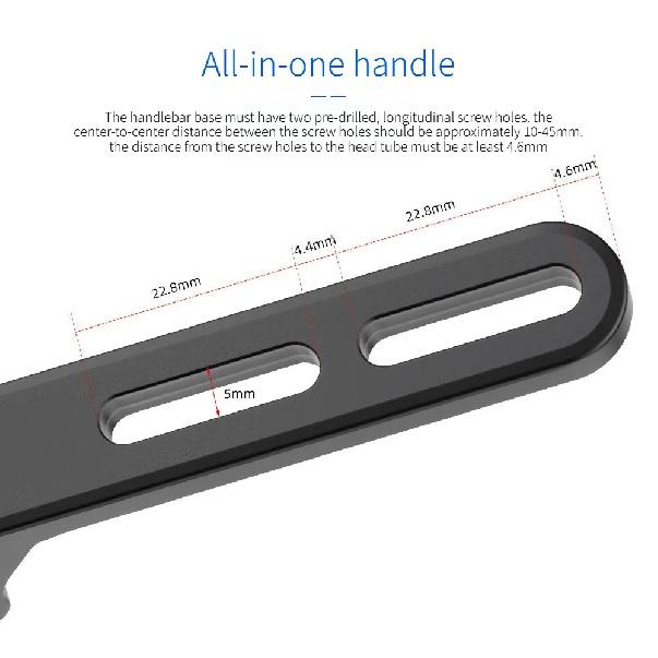 Bicycle stem extension bracket compatible with GOPRO dual-head lifting bracket,suitable for Garmin,Bryton,and Wahoo code tables