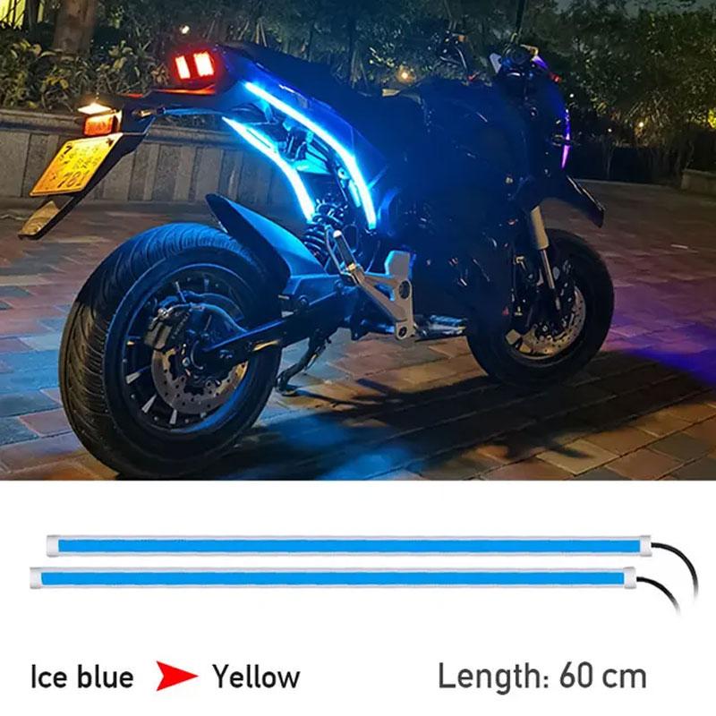 Motorcycle LED Turn Signal Light Daytime Running Light Tail Light DRL Waterproof Decoration Strip Brake Flowing Warning Light