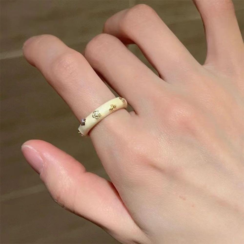 Popular Women's Ring Gold Brushed Double-layer Cross Star Ring Women's Niche Design Exquisite Retro Index Finger Ring 2026 New Explosion