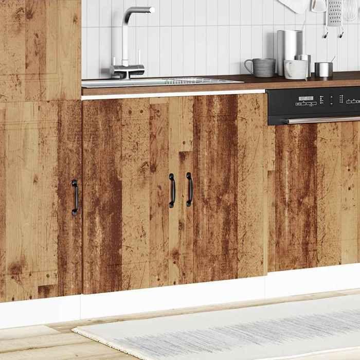 VidaXL Base Cabinet for Sink Kalmar Black 80x46x81.5 Cm Engineered Wood, Kitchen Base Cabinet, Kitchen Base Cabinet with 853455