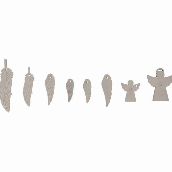 Silicone Mold Angel + Wings, 26x14.5x1cm, 8 Shapes, Box 1pce