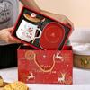 Creative Christmas Cartoon Santa Coffee Mug Gift Set