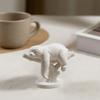 3D Printed Mini Sloth Figurines, Pure White Cute Sloth Lying on Branch with Delicate Hair Texture, Small Desktop Decoration for Home Office
