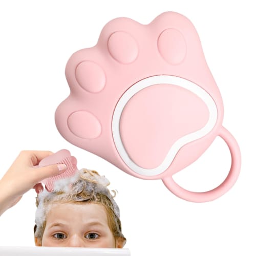 Misaakoeq Baby Shower Brush, Cradle Cap Brush - Newborn Head Scrubber, Silicone Baby Cradle Cap Brush for Babies, Baby Bath Scrubber, Soft Face Scrubb
