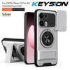 KEYSION Magnetic Phone Case for OPPO Reno13 Pro 5G Reno13 F 5G Slide Camera Protection Upright Kickstand Ring Shockproof Cover