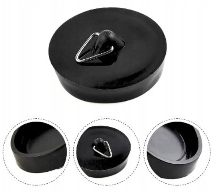 Plug for bathtub sink shower tray siphon 45 mm Black