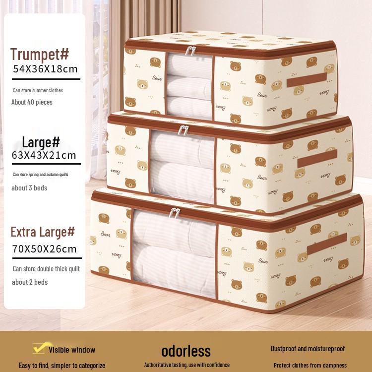 Large-Capacity Moisture-Proof Zip Quilt Storage Bag for Bedding & Clothes