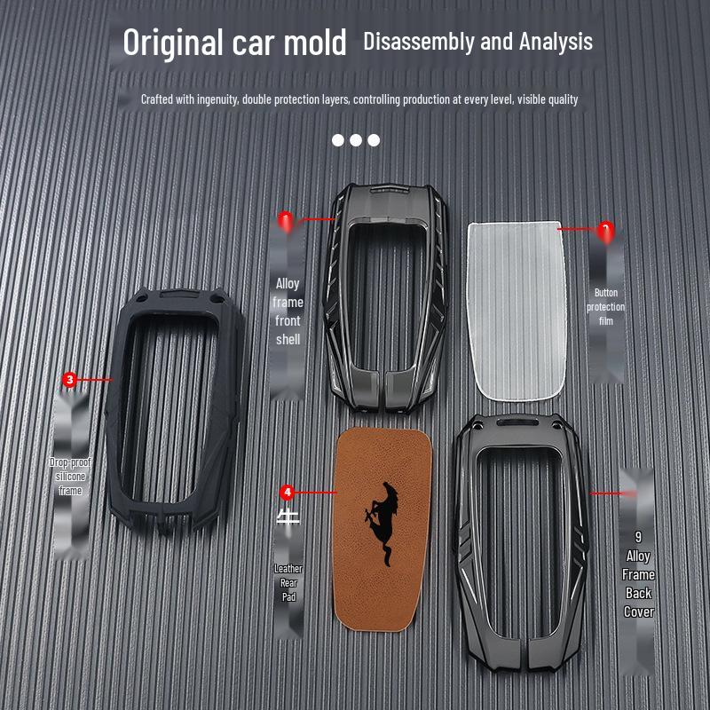 Ford Mustang Cobra Ηλεκτρικό Άλογο Θήκη Προστασίας Κλειδιού & Γυαλιών με Κούμπωμα για Άνδρες & Γυναίκες