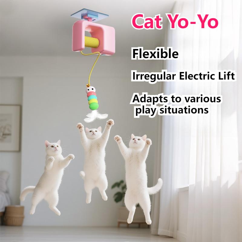 New Electric Interactive Smart Cat Toy Self-Entertainment Pet Cat Stress Relief Toy Automatic Door Hanging Elastic Rope Cat Toys