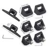 For Tesla Cybertruck 2024 Car Equipment 4 Hooks 2 D-rings 1 Opener Black Aluminum Rear Bucket Pull Ring Track Accessories Set