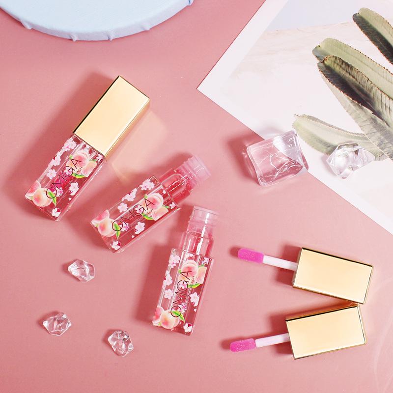 OMGA Peach Lip Gloss: Color-Changing, Non-Transfer, Mirror Finish Lip Glaze