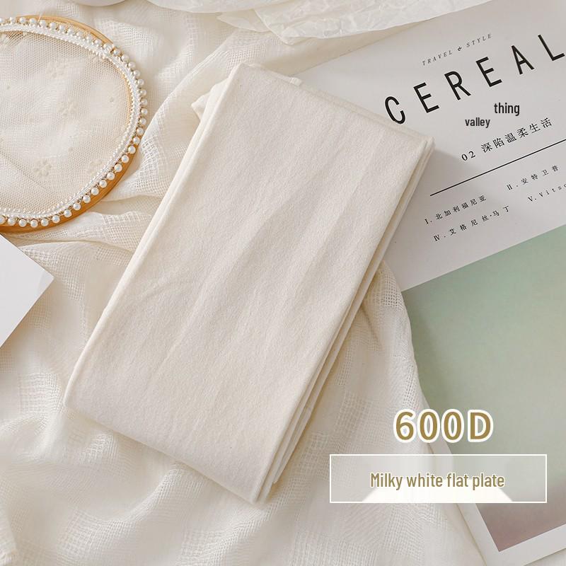 Women's High-Waist Cotton Leggings - Thick, Velvet-Lined, Stirrup Tights In Milk White & Beige for Autumn/Winter