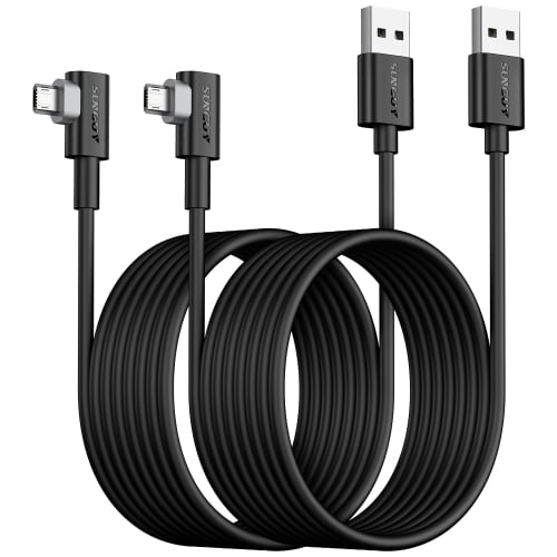 

SUNGUY Micro USB кабель L-образный 3M [комплект из 2 шт.] Двусторонний Micro USB кабель совместимый с QC3.0/2.0 18 Вт быстрая зарядка USB2.0 передача данных L-образный C