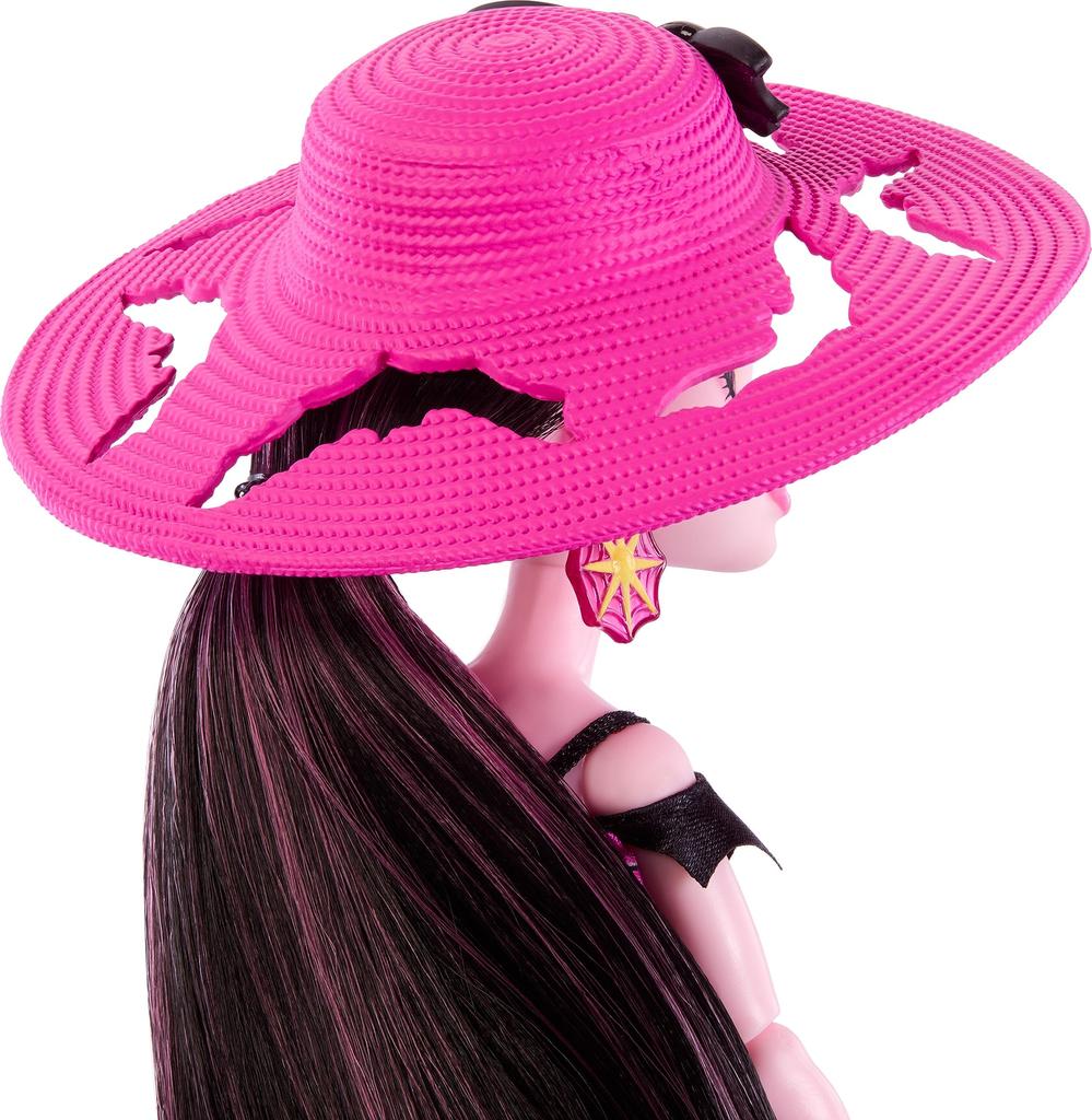 Monster High Scare-adise Island Draculaura Doll with Swimsuit, Sarong and Beach Accessories Like Hat, Sunscreen, and Tote Topaka GJ