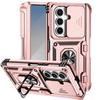 360 ° Rotat Metal Car Bracket Ring Soft TPU+Hard PC Solid Color Armor Phone Case For Samsung Galaxy Z Fold 7 6 5 4 Bumper Cover