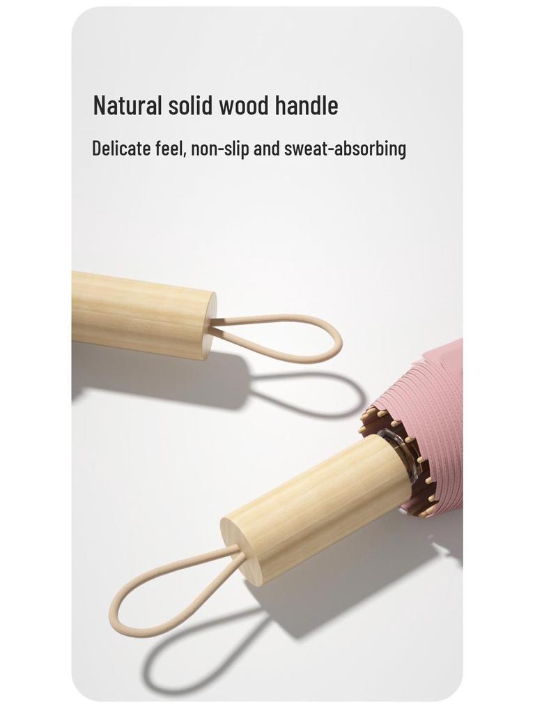 32-Bone Folding Dual-Use Women's Umbrella - Sun & Rain Protection, Anti-UV, Enlarged, Reinforced, Thickened Sunshade