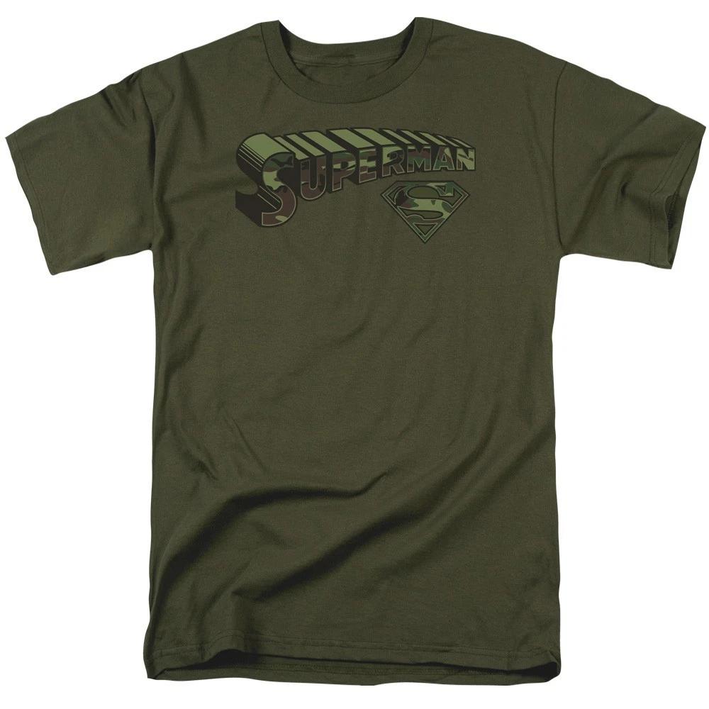 SUPERMAN CAMO LOGO & SHIELD Licensed Adult Men s Graphic Tee Shirt SM-3XL L