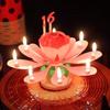 STOLIVING Birthday Lotus Melody Candle with Number Toppers 19-Piece Party Set