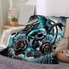 1pc Blue Dragon's Whisper Blanket Room Decor, Soft Bedding Cover, Living Room .K010