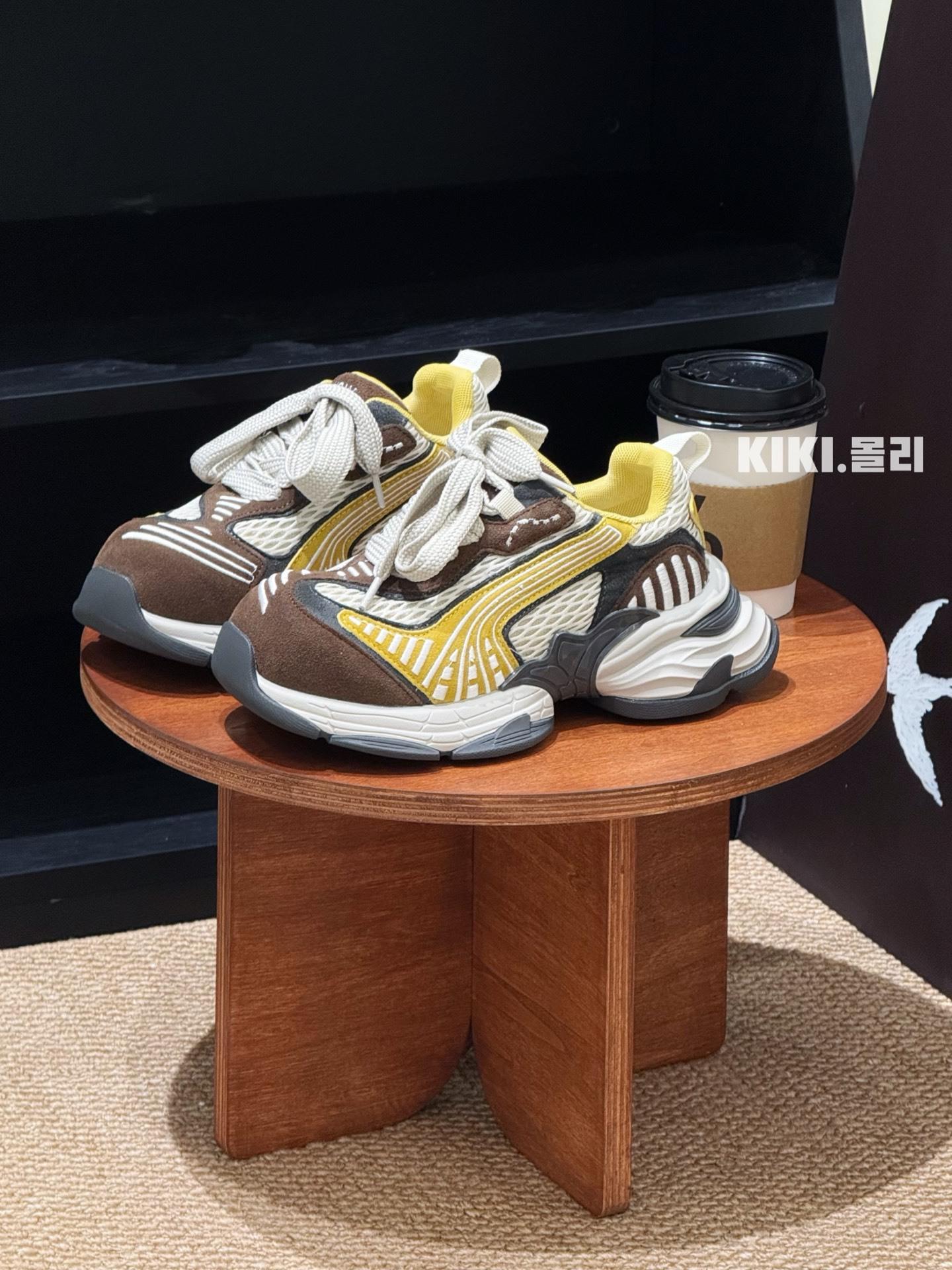 

Платформенные кроссовки «папины кроссовки» женские весна-лето 2025 новые ретро серые шнурки кривая голова нишевые повседневные спортивные туфли 39 коричневый