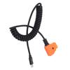 USB C Power Flexible Cable to D Tap Coiled Power Cord for V Mount Battery