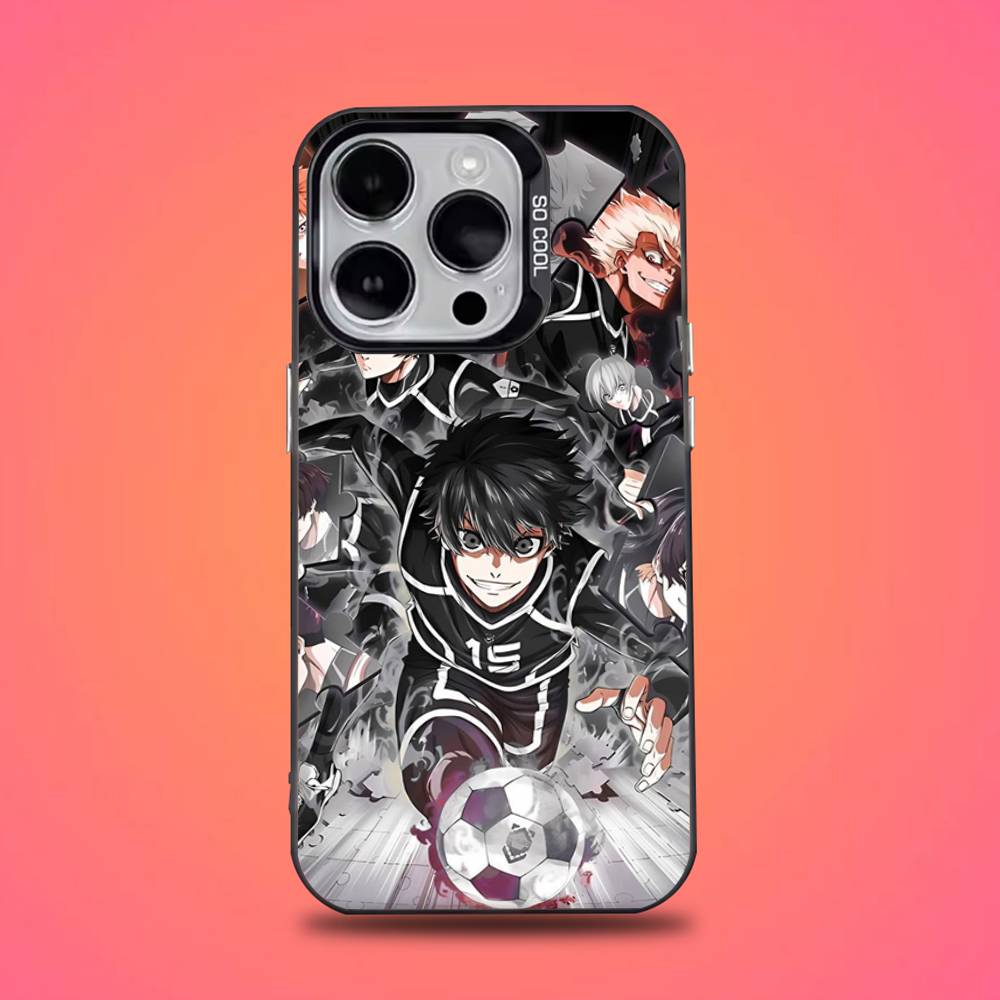 Blue Lock Anime Handyhülle Für iPhone 16,15,14,13,12,11,Mini,Pro,E,SE4,XS,MAX Schwarze Candy Matt Hülle
