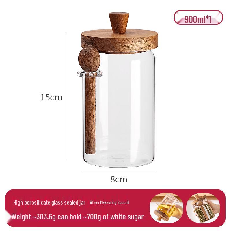 Qiwei Sealed Glass Sugar Storage Jar