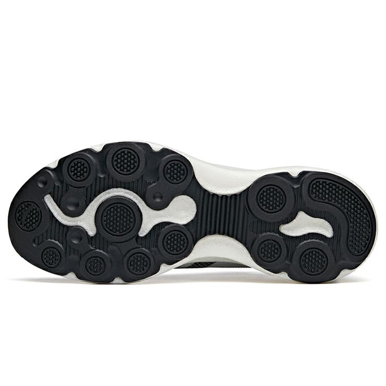 Anta Running Series Shock Absorption Non-Slip Wear-Resistant Low-Top Running Shoes Men Sneakers Black White 112125520-3