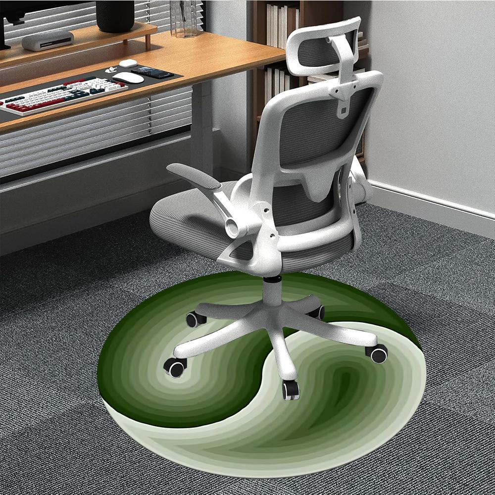 

1pc Yin-Yang Symbol Chair Carpet for Office Non-Slip, Machine Washable Rug for Office, Room - Holiday Decor, Machine Made yy251016085 80cm by 80cm