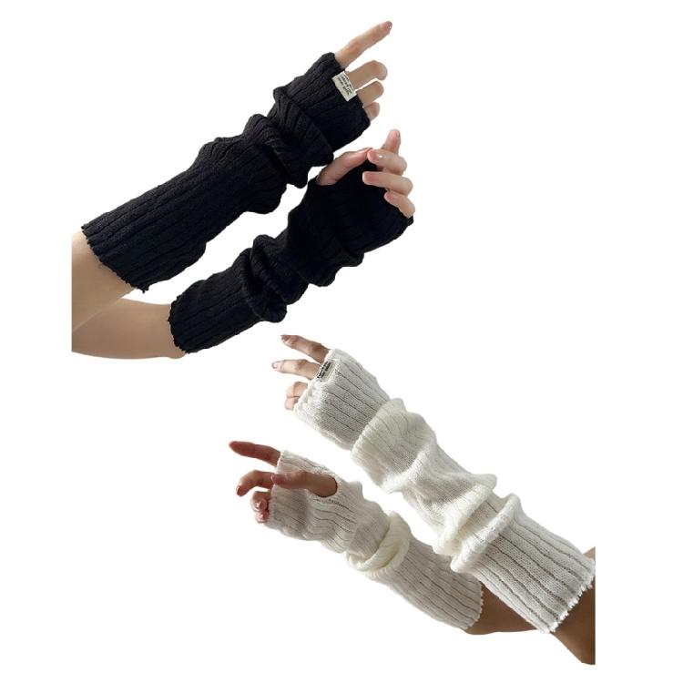 Fashion Fingerless Gloves for Party Slouchy Arm Sleeves Arm Warmers Party Supply Women Cosplay Costume Knitted Arm Cover