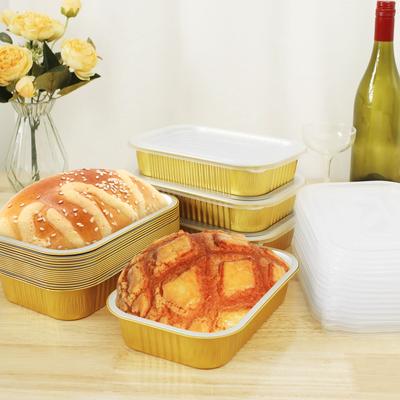 20pcs Aluminum Foil Pans Rectangular Aluminum Foil Baking Tray With Lids Multifunctional Foil Pans For Microwave Ovens Baking