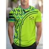 Men'S Flag Graphic Green Yellow & Black Short Sleeve Crew Neck Casual & Business Wear Summer Women's Jamaican T-Shirt