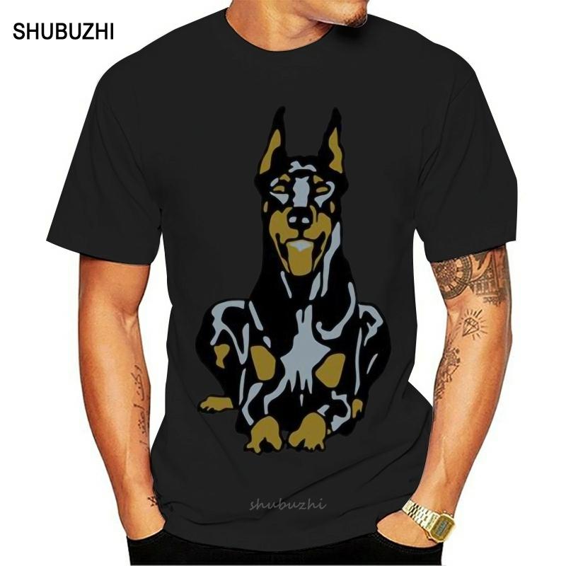 Fitness Dobermann Pinscher Tshirt for Men Formal Breathable Harajuku Mens Tee T Shirts Clothing Pop Top Tee