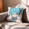 CUTE Anime MMIKU SSticker   Pillow Case Pattern Printed Pillowcase For Living Room Sofa Cushion Cover