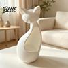 Minimalist Desktop Decorations Abstract Sleeping Cat Statue 3D Printed Matte White Hollow Ornament for Figurines Desk Tabletop Decor Mini
