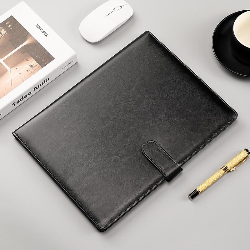 Multifunktionale A4-Konferenzmappe, Business-Briefpapiermappe, Leder-Vertragsmappen