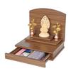 Oda Kobo Buddhist Altar, Modern Mini Buddhist Altar, Open Type, with Storage, for Memorial Service (Mini, Walnut Color)