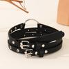 Grommet Belt Grunge Punk Waist Belt Modern Buckle for Jeans Dress Unsiex