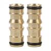 Solid Brass Double Male Hose End Connectors for Quick Hose Connections 2 Pack