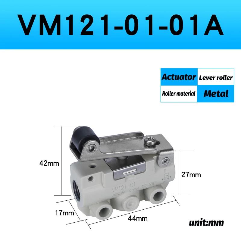 Pneumatischer Rollenschalter Zwei-Wege-Schalter Zwei-Positionen-Schalter Drei-Wege-Schalter Mechanisches Ventil Manuelles Ventil VM131-01-00A VM120-01-00A VM133-M5-01SA