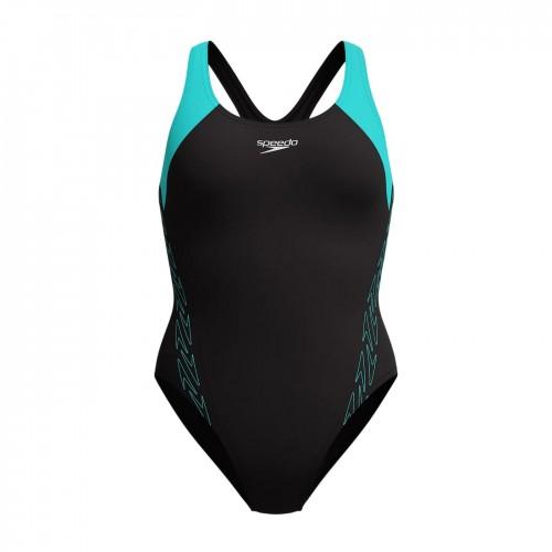 Speedo Damski jednoczęściowy strój kąpielowy Hyperboom Splice z wycięciem na plecach